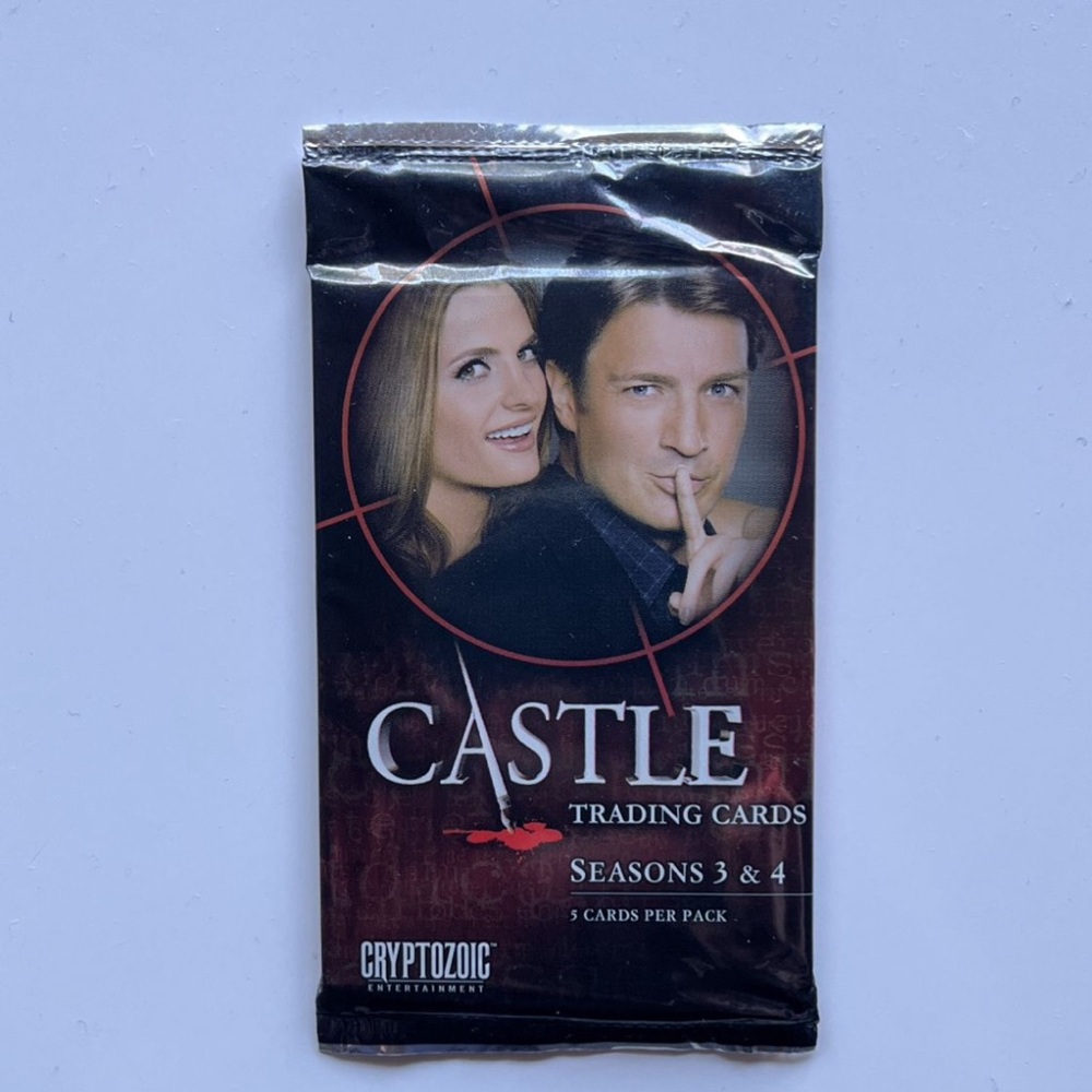 Castle TV Show Trading Cards. One pack (contains 5 cards). Season 3 & 4.